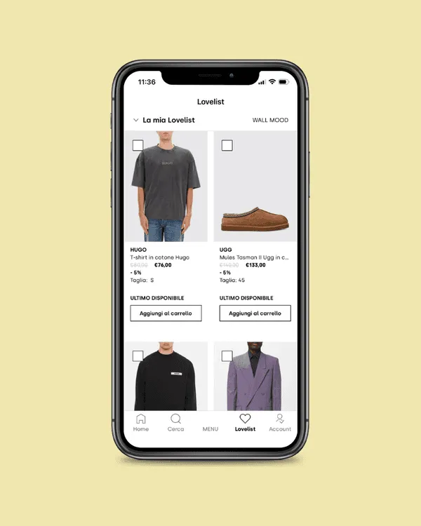 GIGLIO.COM search results on mobile