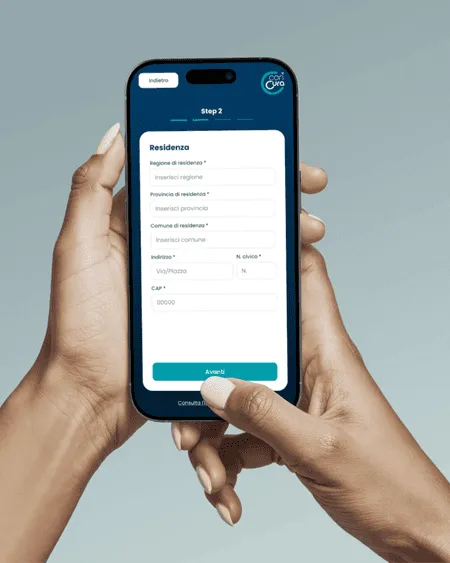 ConCura onboarding step on mobile